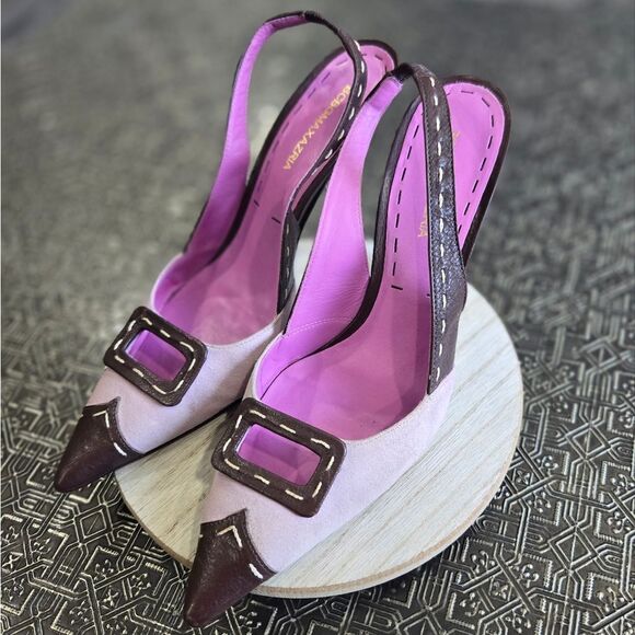 🐢 BCBGMaxAzria Pink High Heels with buckle. Size 6 great condition! - Picture 4 of 15